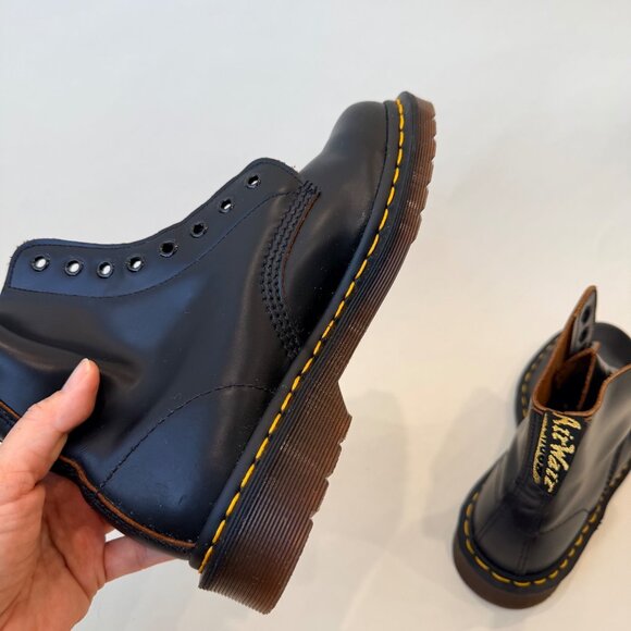 Dr. Martens 1460 Vintage Made in England Quilon Leather Boots – Black – Size 5 U - Picture 10 of 11